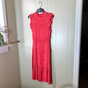 a loves a Coral Midi Dress